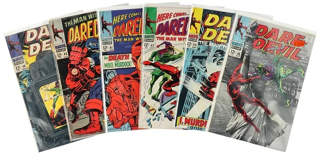 1968 Marvel) 6 Books - Raw - 1st Appearance of Jester, Battle Between Daredevil, Captain America #1st card image