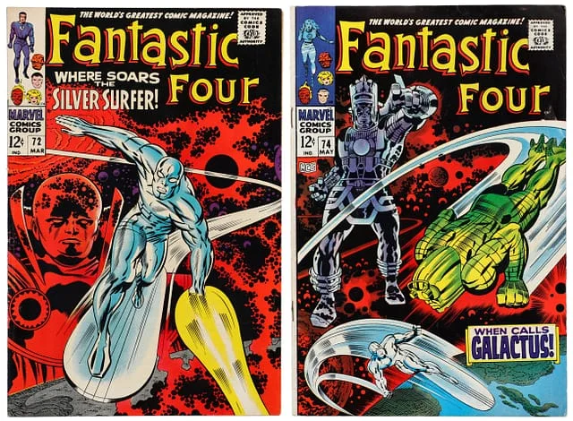 1968 Marvel) Books - Raw - Stan Lee Story, Jack Kirby Silver Surfer, Galactus Cover Art #2 card image