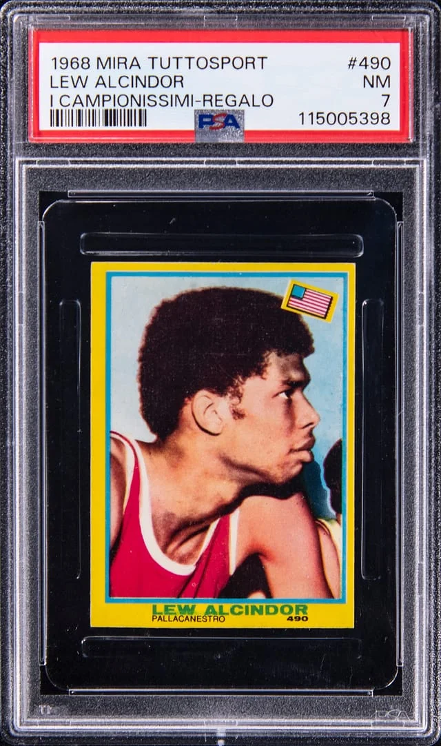 1968 Mira Tuttosport I Campionissimi Lew Alcindor - Scarcer Regalo Back #490 card image