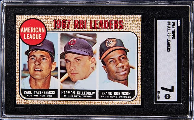 1968 Topps A.L. RBI Leaders #4 card image