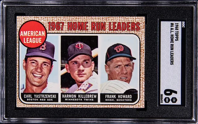 1968 Topps American League Home Run Leaders #6 card image