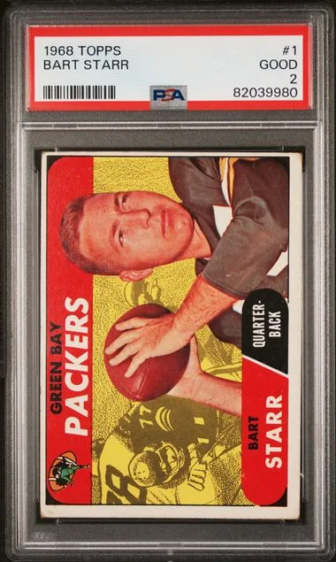 1968 Topps Bart Starr #1 card image