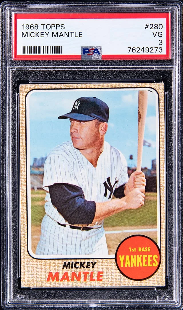 1968 Topps Baseball Mickey Mantle #280 card image