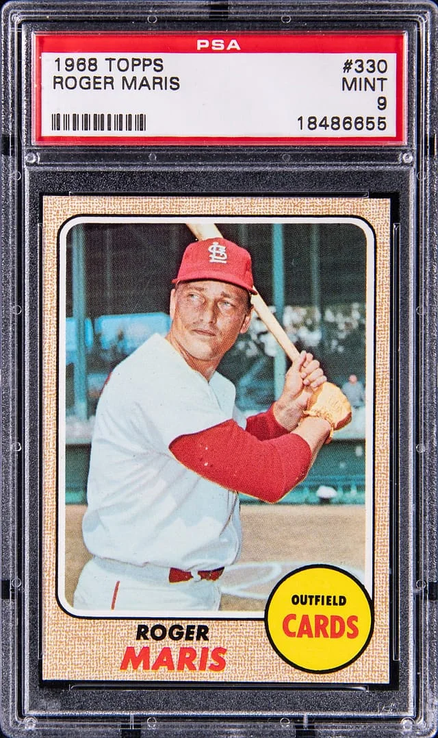1968 Topps Baseball Roger Maris #330 card image