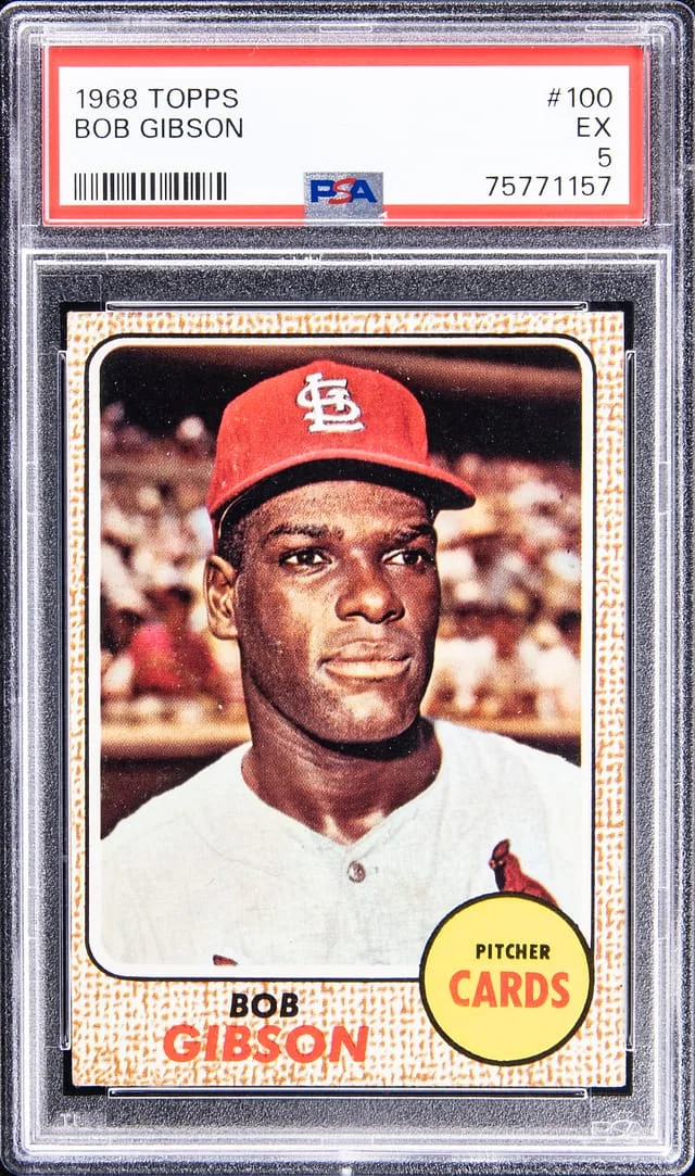 1968 Topps Bob Gibson #100 card image