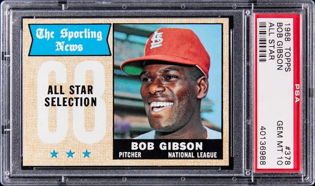 1968 Topps Bob Gibson All Star #378 card image