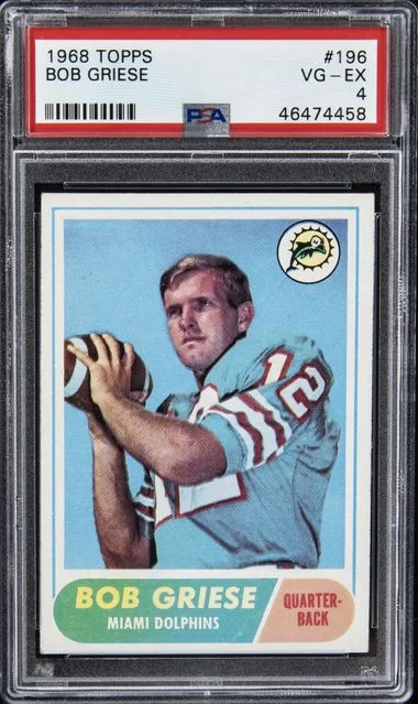 1968 Topps Bob Griese #196 card image
