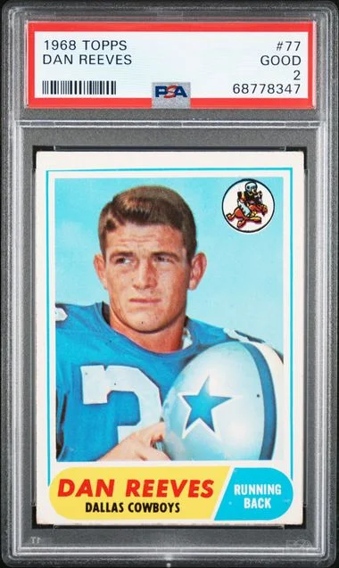 1968 Topps Dan Reeves #77 card image