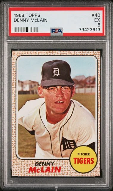 1968 Topps Denny McLain #40 card image