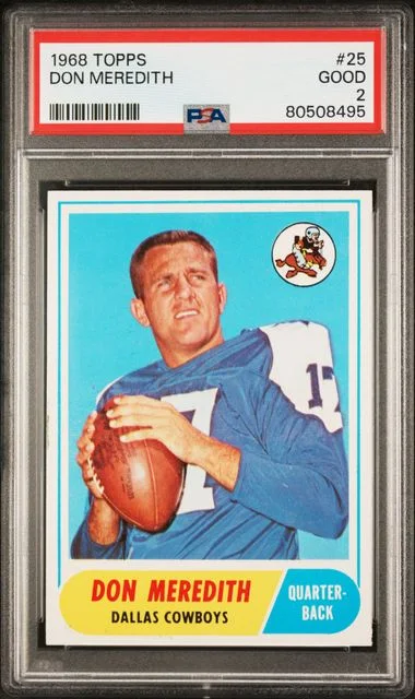 1968 Topps Don Meredith #25 card image