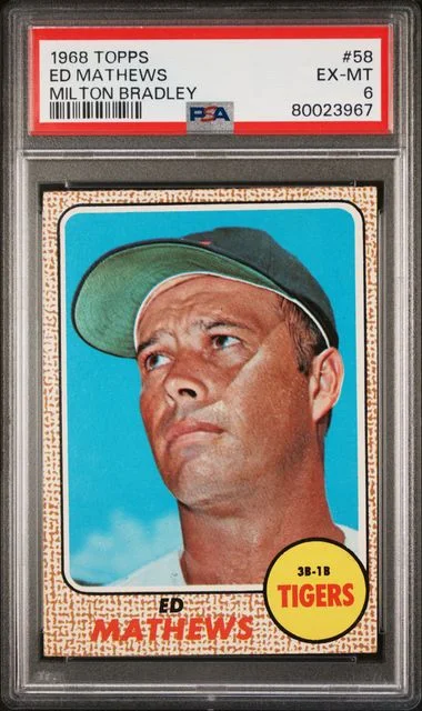 1968 Topps Ed Mathews Milton Bradley #58 card image
