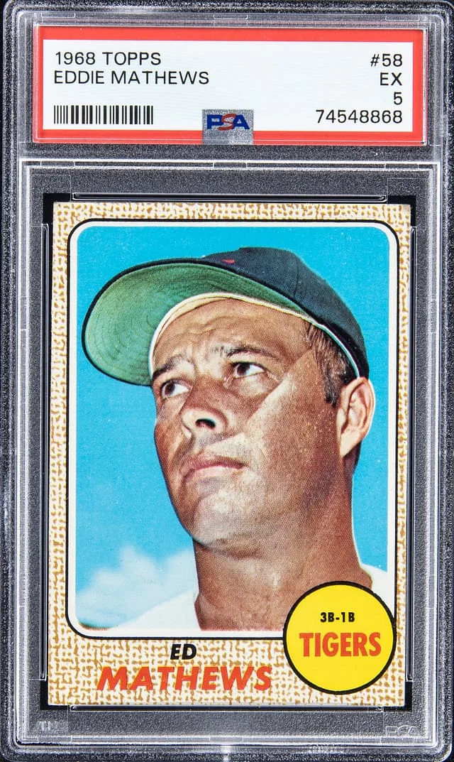 1968 Topps Eddie Mathews #58 card image