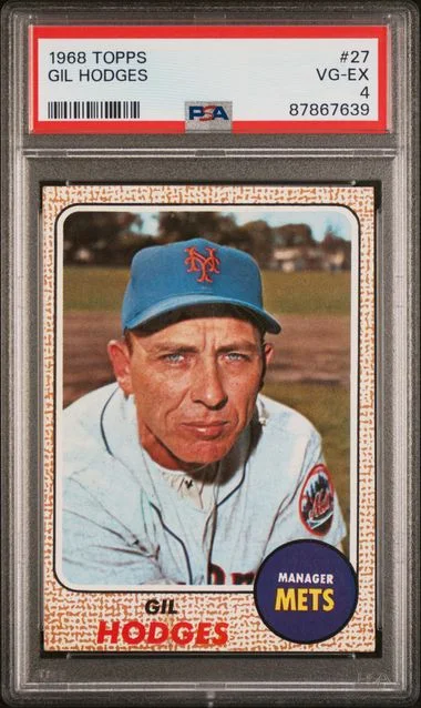 1968 Topps Gil Hodges #27 card image