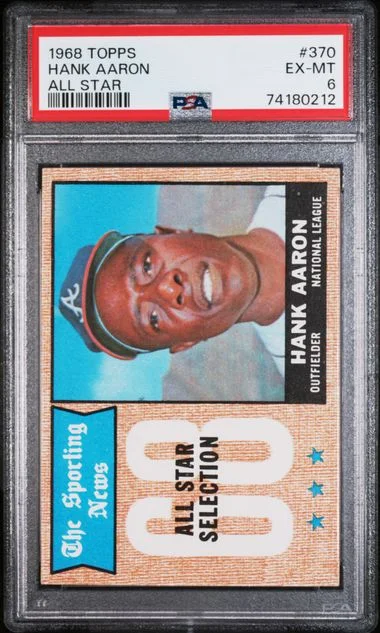 1968 Topps Hank Aaron All Star #370 card image