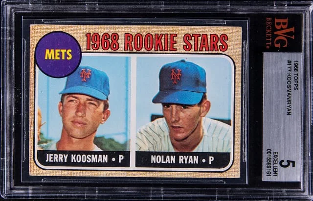 1968 Topps Jerry Koosman/Nolan Ryan Mets Rookies #177 card image