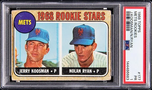1968 Topps Jerry Koosman/Nolan Ryan - POOR 1 Mets Rookies #177 card image