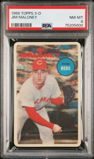 1968 Topps Jim Maloney #3-D card image