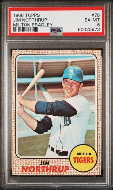 1968 Topps Jim Northrup Milton Bradley #78 card image