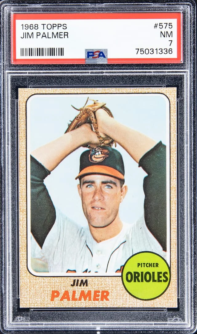 1968 Topps Jim Palmer #575 card image