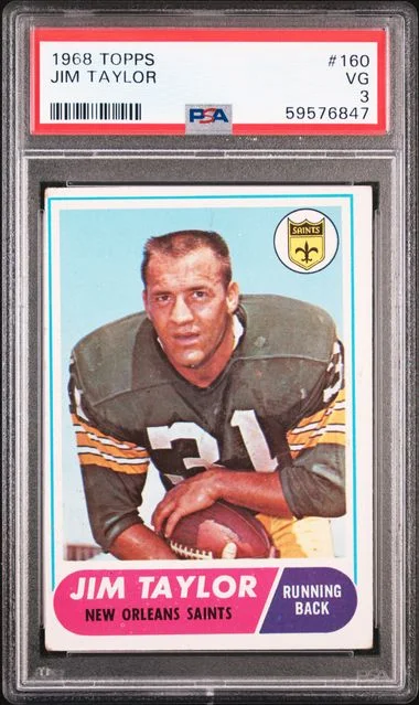 1968 Topps Jim Taylor #160 card image