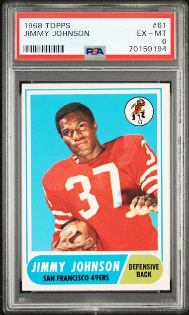 1968 Topps Jimmy Johnson #61 card image