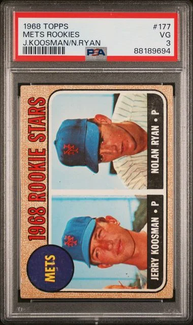 1968 Topps J.Koosman/N.Ryan Mets Rookies #177 card image