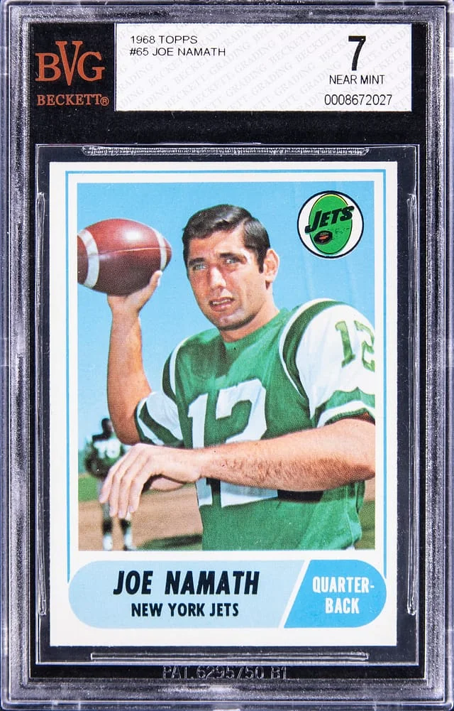 1968 Topps Joe Namath #65 card image