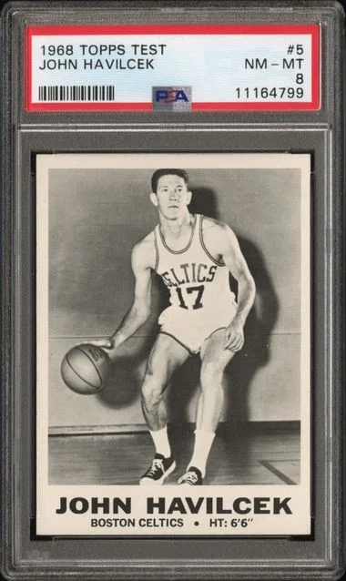 1968 Topps John Havilcek (Havlicek) Test Basketball #5 card image
