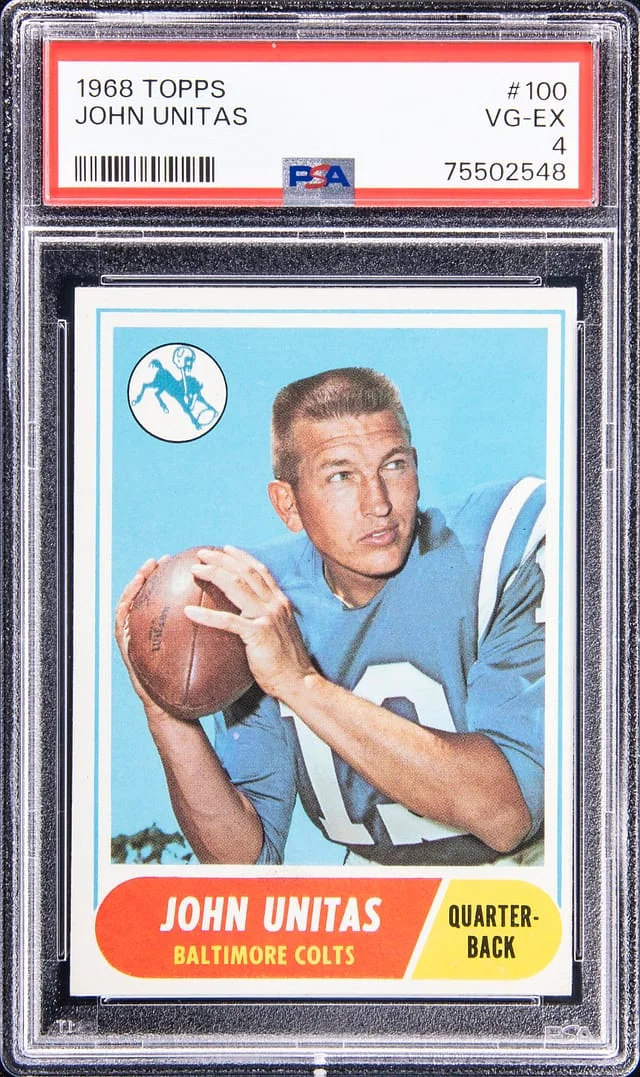 1968 Topps John Unitas #100 card image