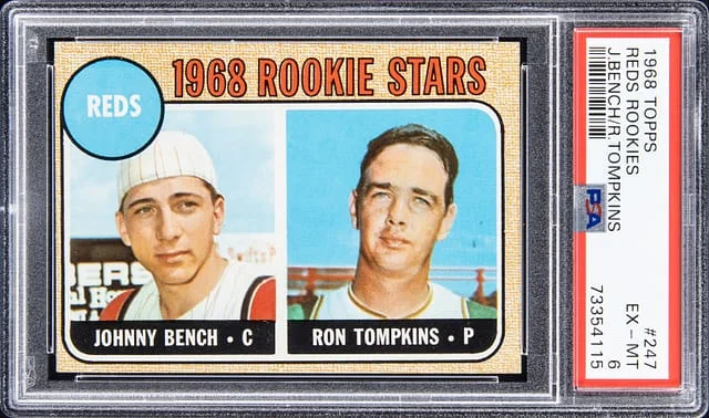 1968 Topps Johnny Bench/Ron Tompkins Stars #247 card image