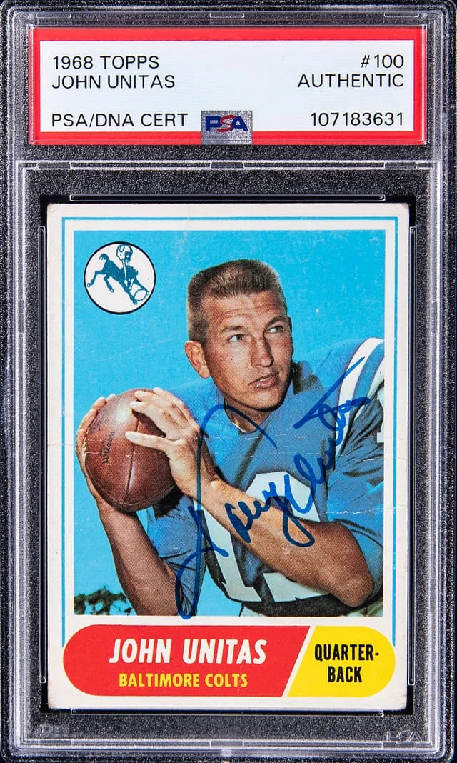 1968 Topps Johnny Unitas #100 card image