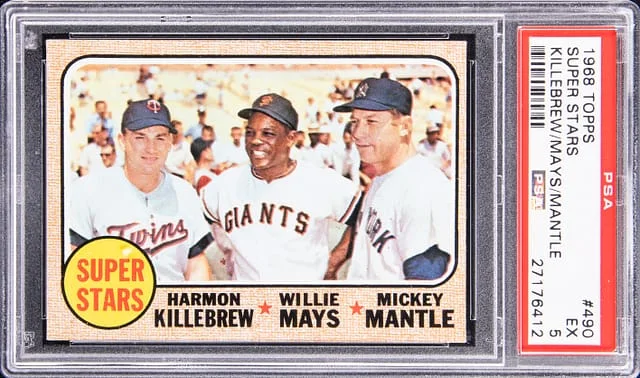 1968 Topps Killebrew/Mays/Mantle Superstars #490 card image