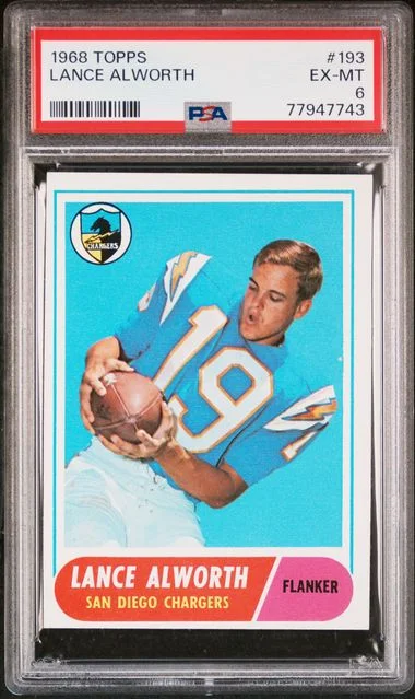 1968 Topps Lance Alworth #193 card image
