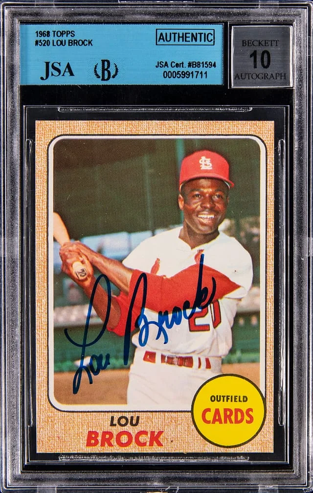 1968 Topps Lou Brock #520 card image