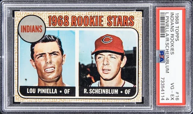 1968 Topps Lou Piniella/Richie Scheinblum Indians Rookies #16 card image