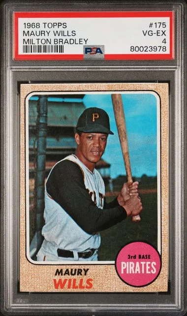 1968 Topps Maury Wills Milton Bradley #175 card image