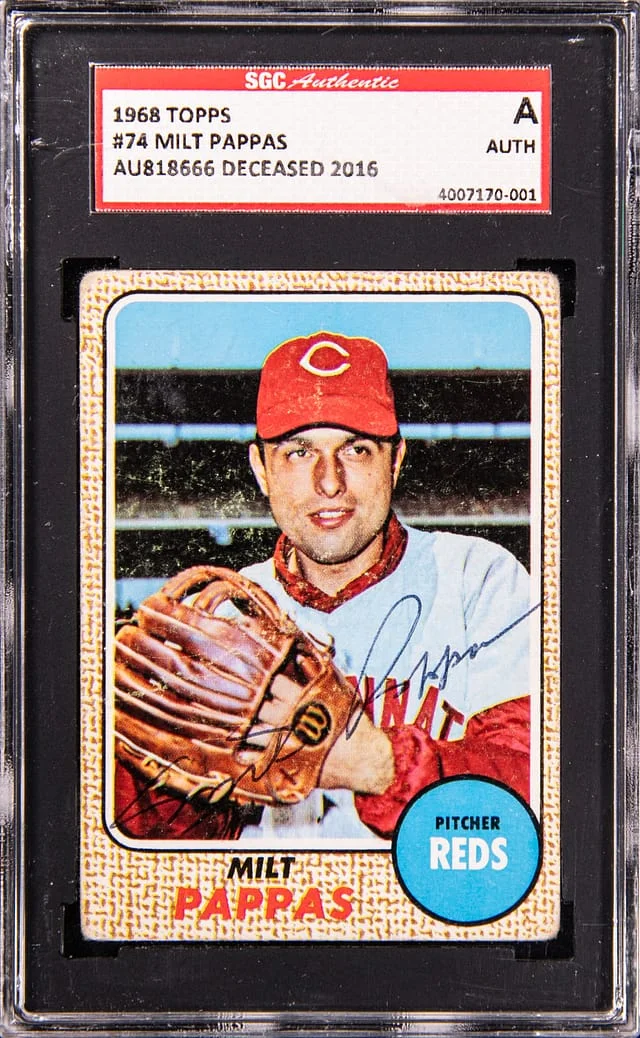 1968 Topps Milt Pappas #74 card image