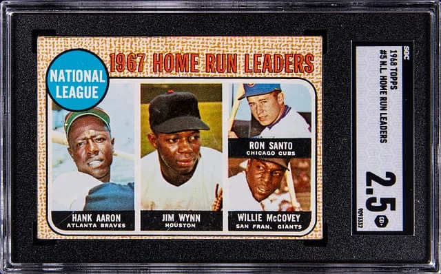 1968 Topps National League Home Run Leaders #5 card image