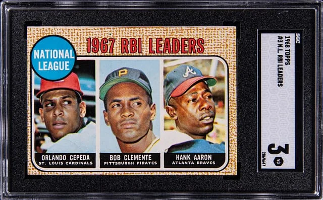 1968 Topps National League RBI Leaders #3 card image