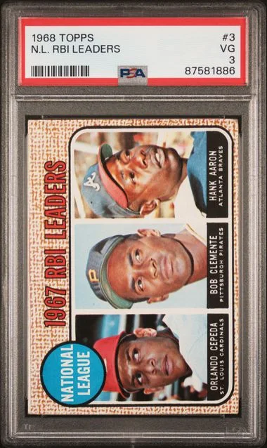 1968 Topps N.L. RBI Leaders #3 card image