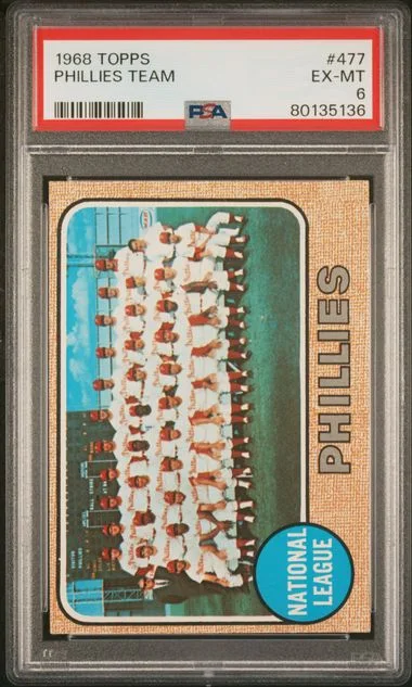 1968 Topps Phillies Team #477 card image
