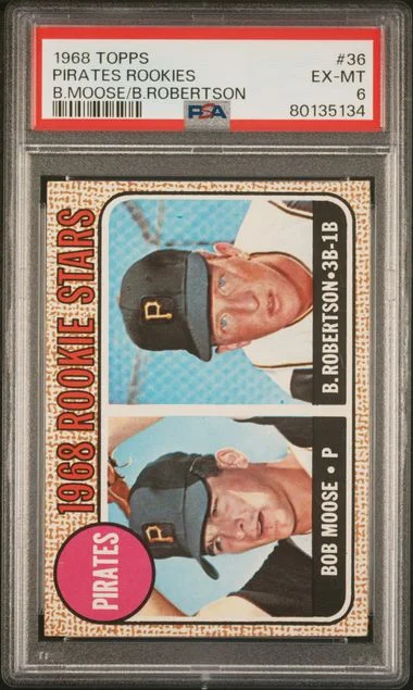 1968 Topps Pirates Rookies B.Moose/B.Robertson #36 card image