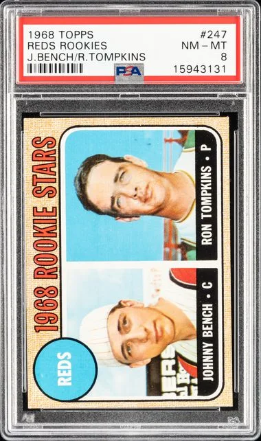 1968 Topps Reds Rookies J.Bench/R.Tompkins #247 card image