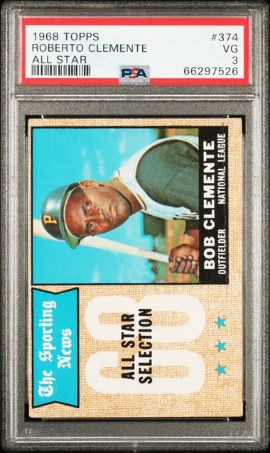 1968 Topps Roberto Clemente All Star #374 card image