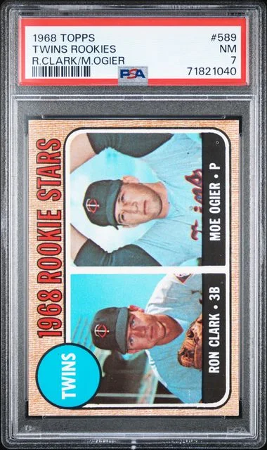 1968 Topps Ron Clark/Moe Ogier Twins Rookies #589 card image