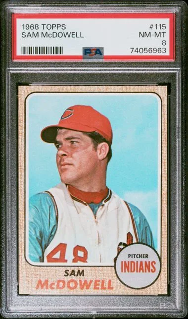 1968 Topps Sam McDowell #115 card image