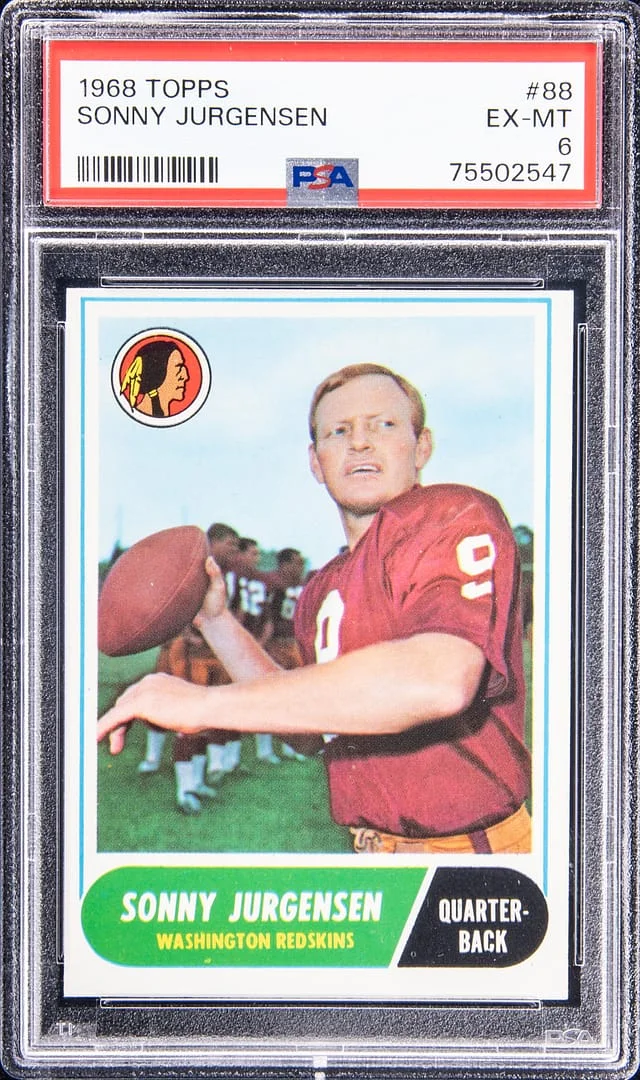 1968 Topps Sonny Jurgensen #88 card image