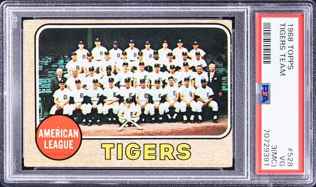 1968 Topps Tigers Team #528 card image