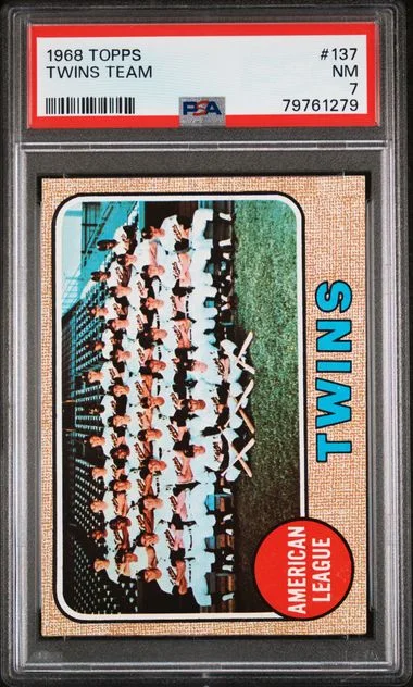 1968 Topps Twins Team #137 card image