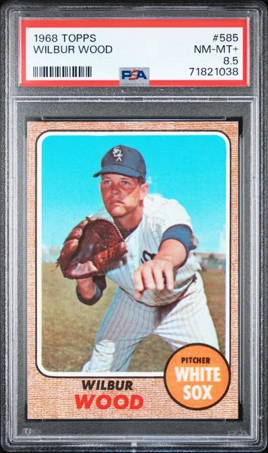 1968 Topps Wilbur Wood #585 card image